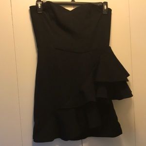 Black Tub Dress w Ruffle Detail